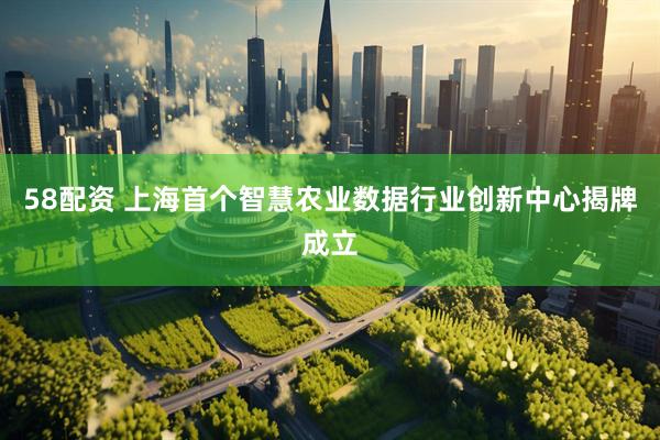 58配资 上海首个智慧农业数据行业创新中心揭牌成立