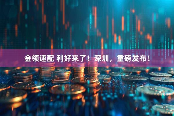 金领速配 利好来了！深圳，重磅发布！