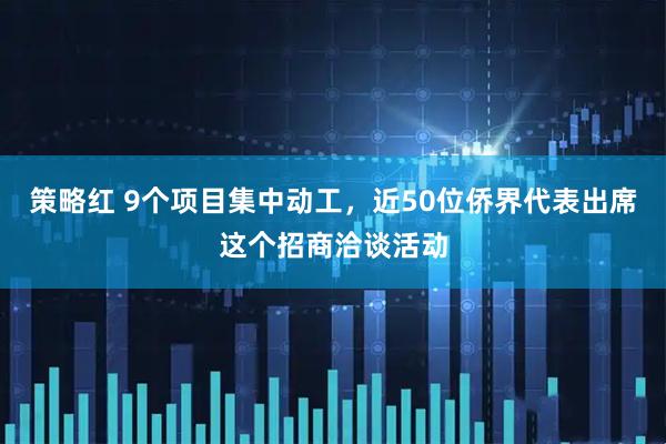 策略红 9个项目集中动工，近50位侨界代表出席这个招商洽谈活动